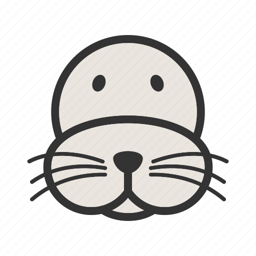 Animal face lion mammal sea water wildlife icon