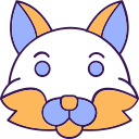 Arctic fox icons symbols