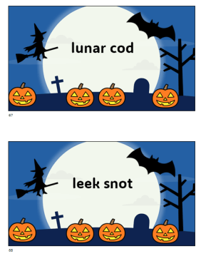Halloween halloween table quiz