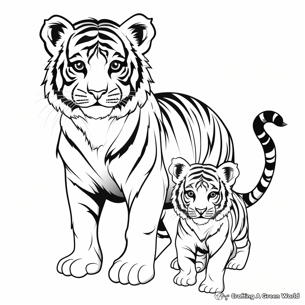 Tiger cub coloring pages