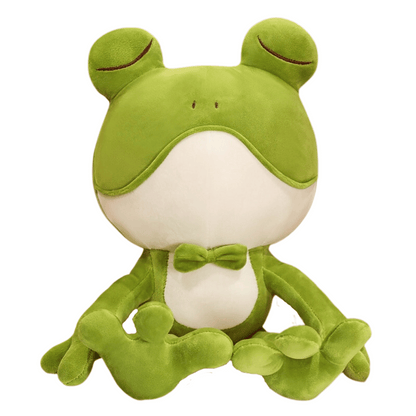 Sleepy green frog plushie â plushie depot