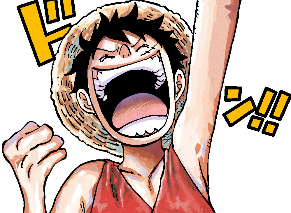 Quick coloring luffy by corasaan on