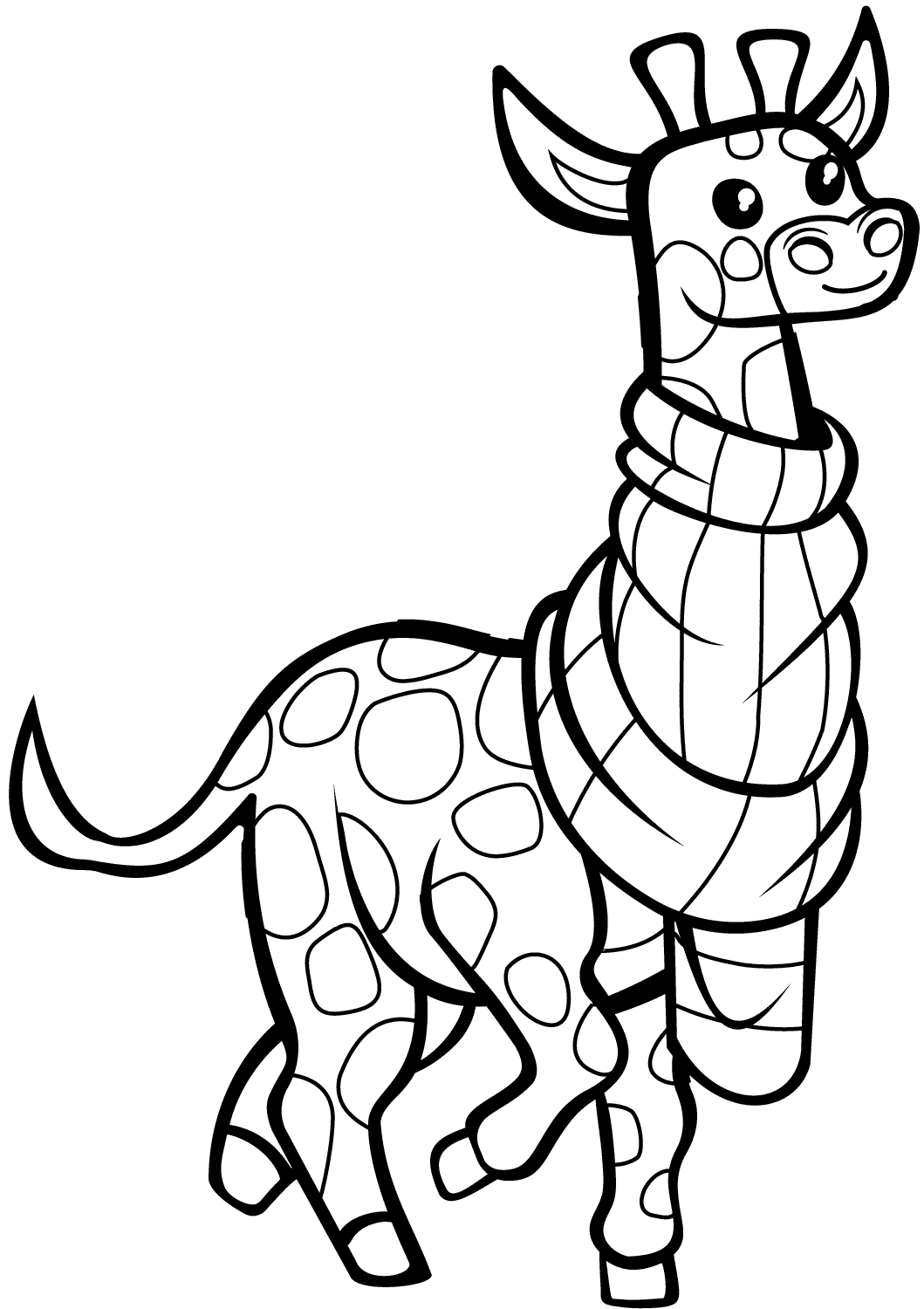 Giraffes coloring pages printable for free download