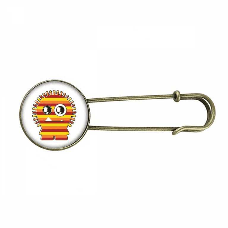 Universe and alien alien art deco fashion retro metal brooch pin clip jewelry