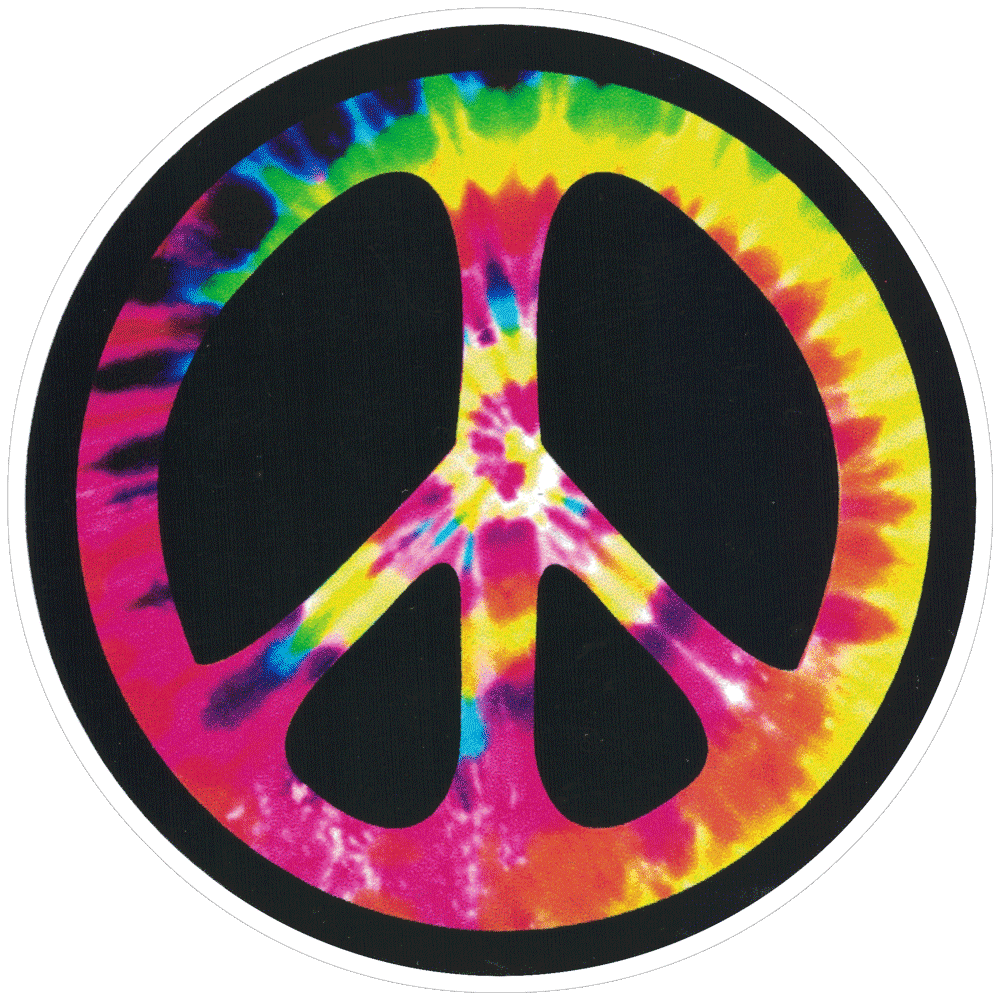 Peace sign tie dye