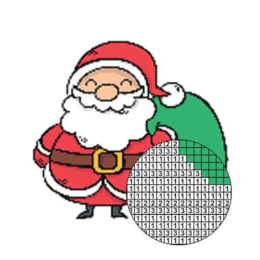 Christmas pixel art color book