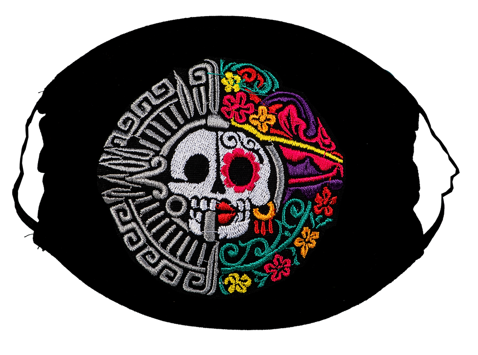 Cubrebocas bordado la catrina fest