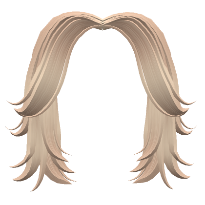 Layered wolf cut bangs blonde roblox item