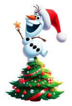 Frozen especial de natal animaãão infantil olaf desenho infantil ãrvore de natal disney plus personagem fundo transparente png