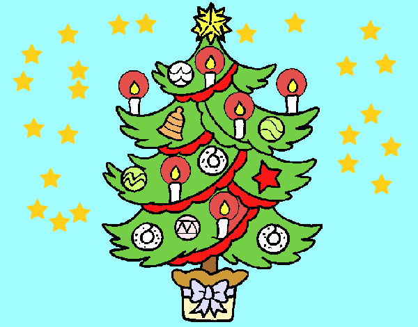 Desenho de ãrvore de natal velas pintado e colorido por usuãrio não registrado o dia de outobro do