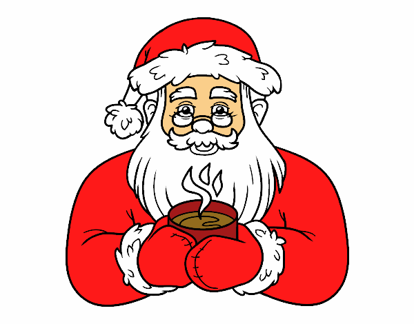 Desenho de papai noel xãcara de cafã pintado e colorido por usuãrio não registrado o dia de novembro do