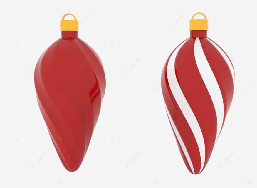 Decoraãão de brinquedo de ãrvore de natal renderizada em d em um branco png abeto vermelho novo png imagem para download gratuito
