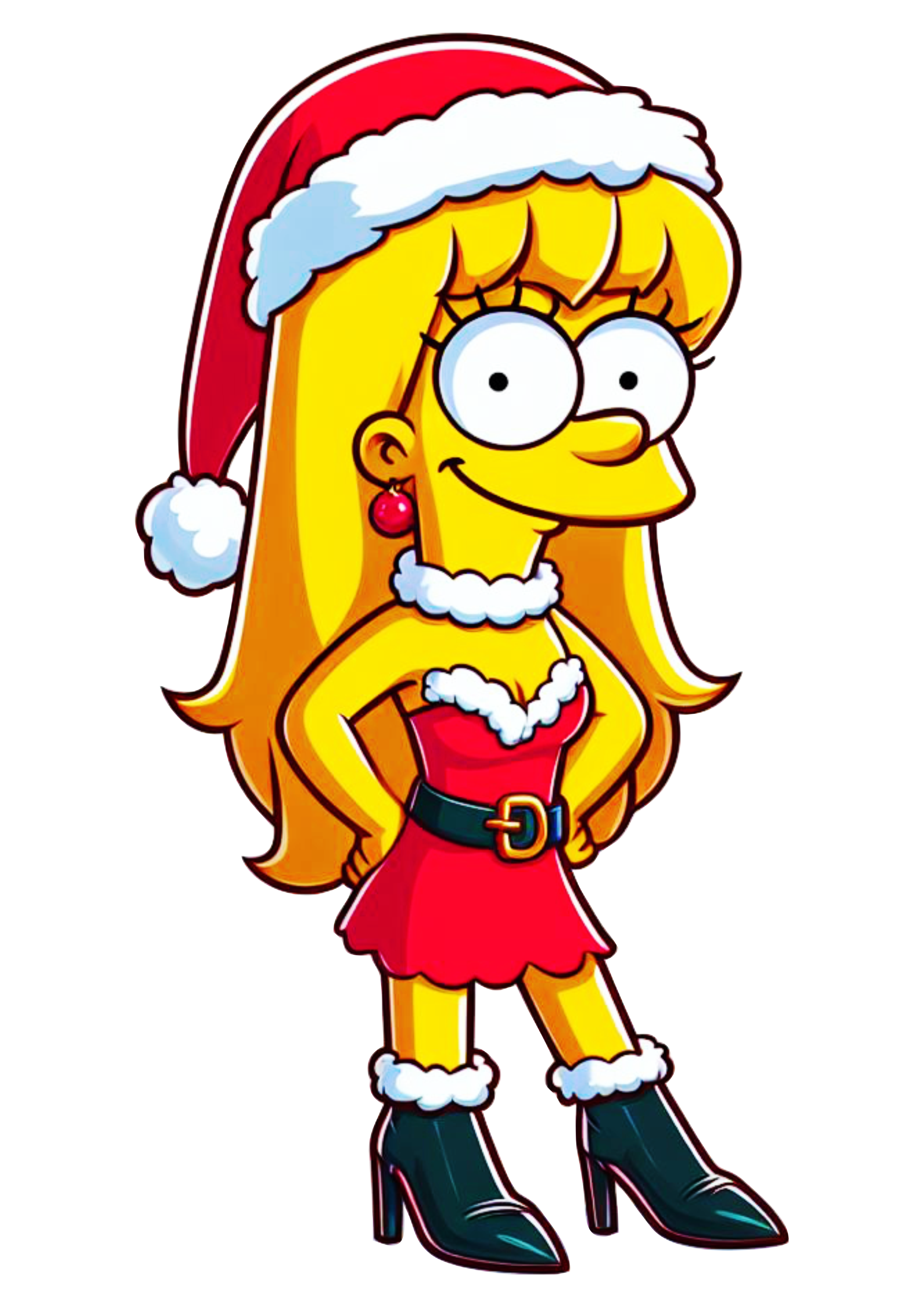 Os simpsons lisa mocinha gorro do papai noel imagens de natal png