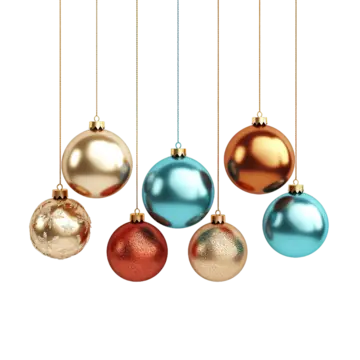 Bolas de natal azuis no modelo de decoraãão colorida png vidro vermelho celebraãão png imagem para download gratuito