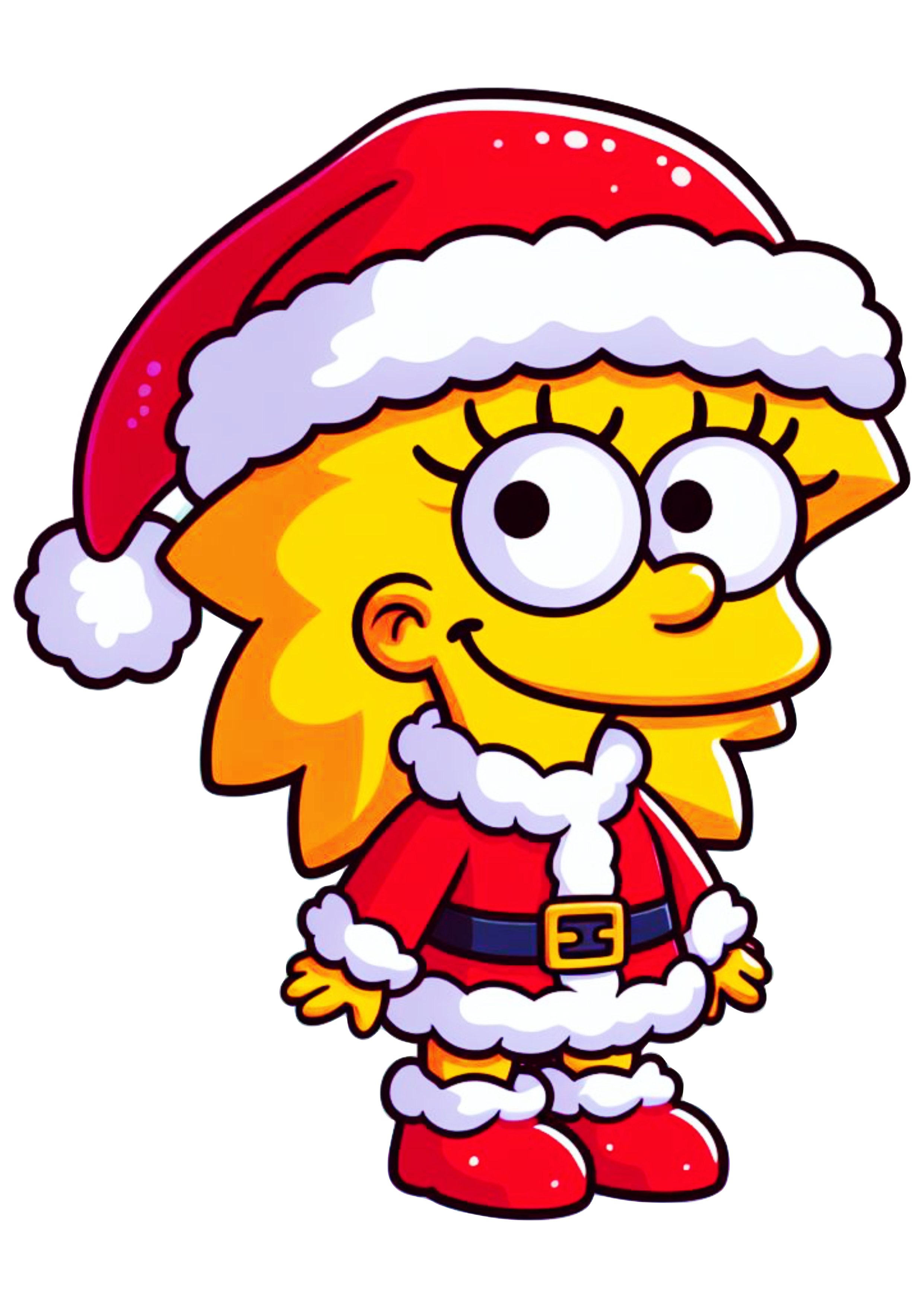 Os simpsons lisa gorro do papai noel png