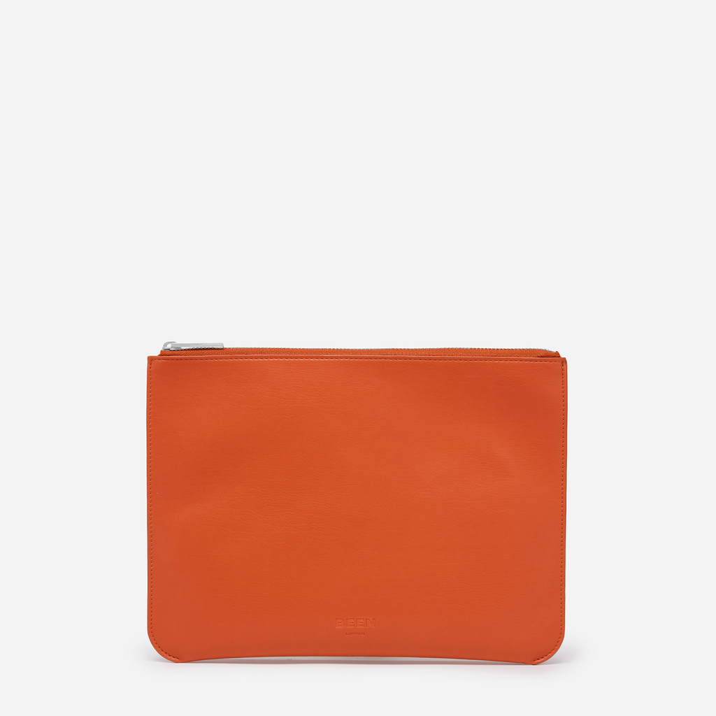 Yael clutch bag recycled leather pouch
