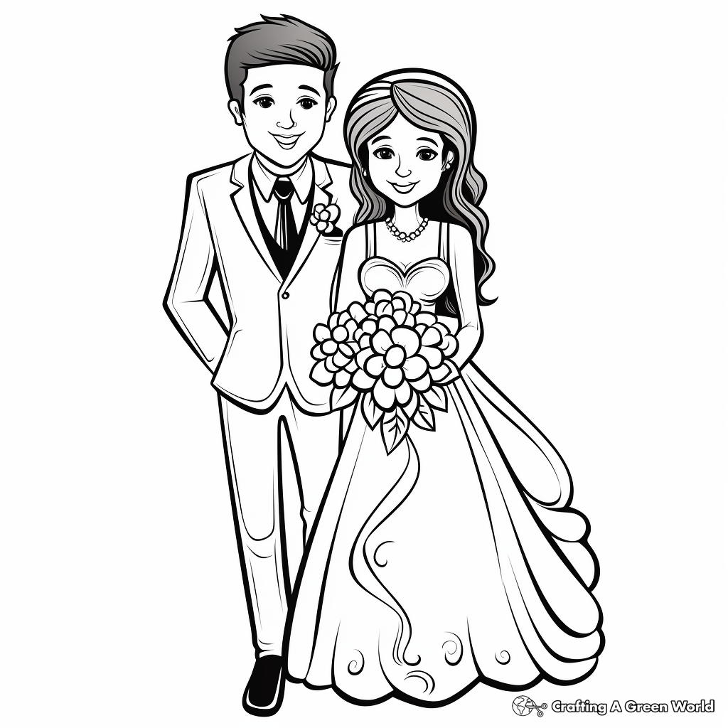 Engagement coloring pages