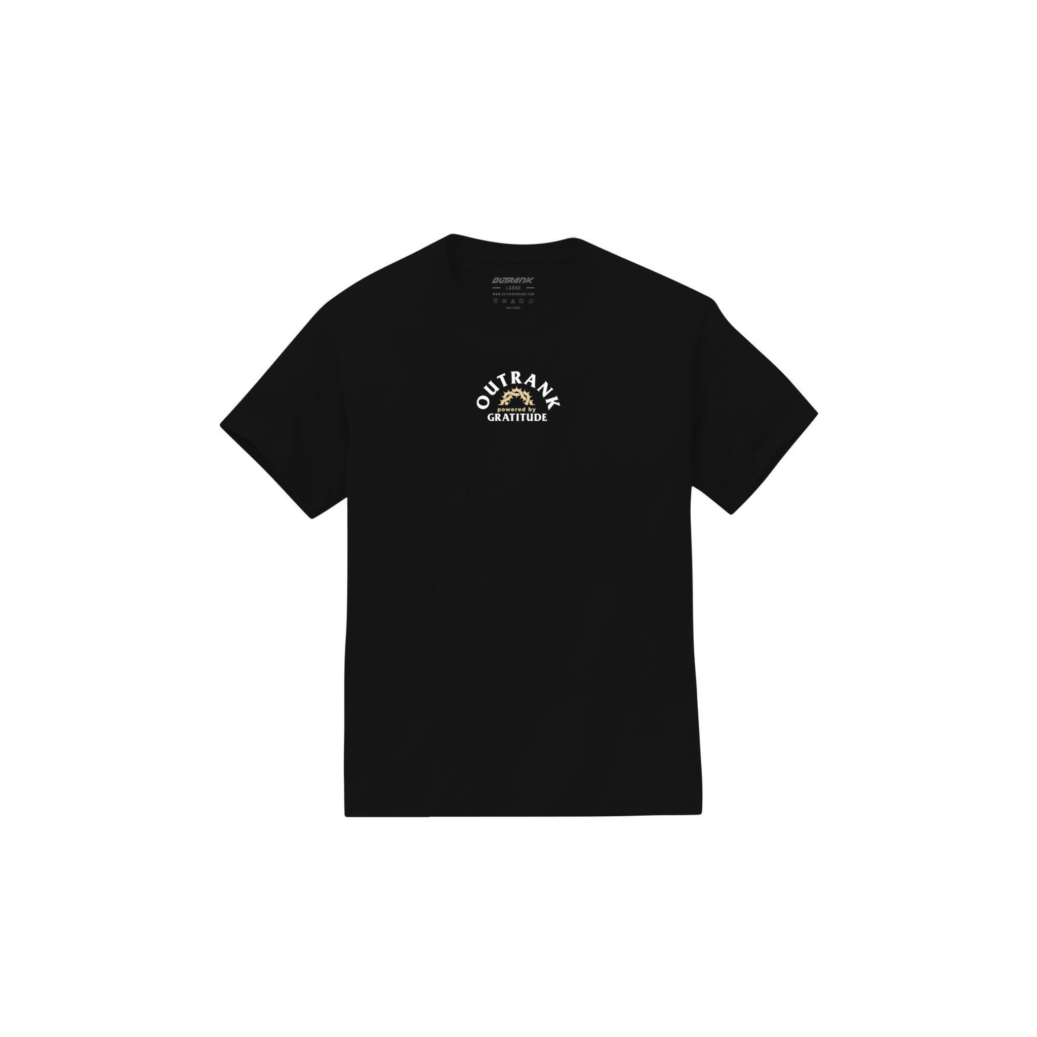 Kids outrank powered by gratitude embroidered tee sneaker town