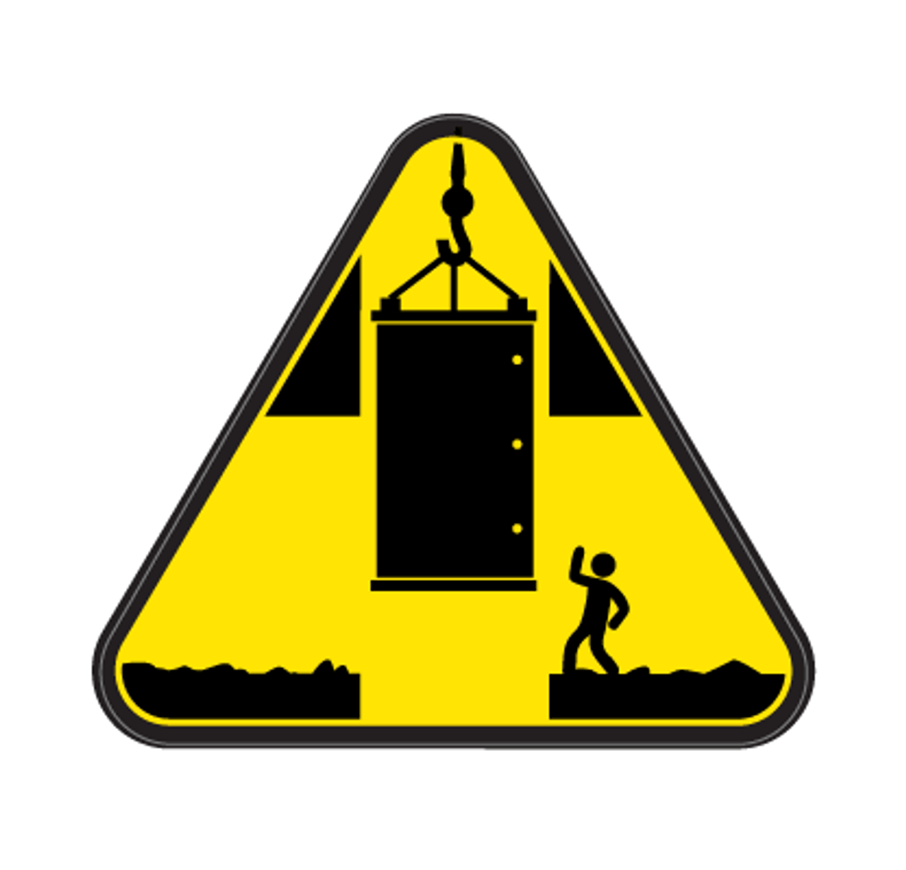 Personnel hoisting die cut label