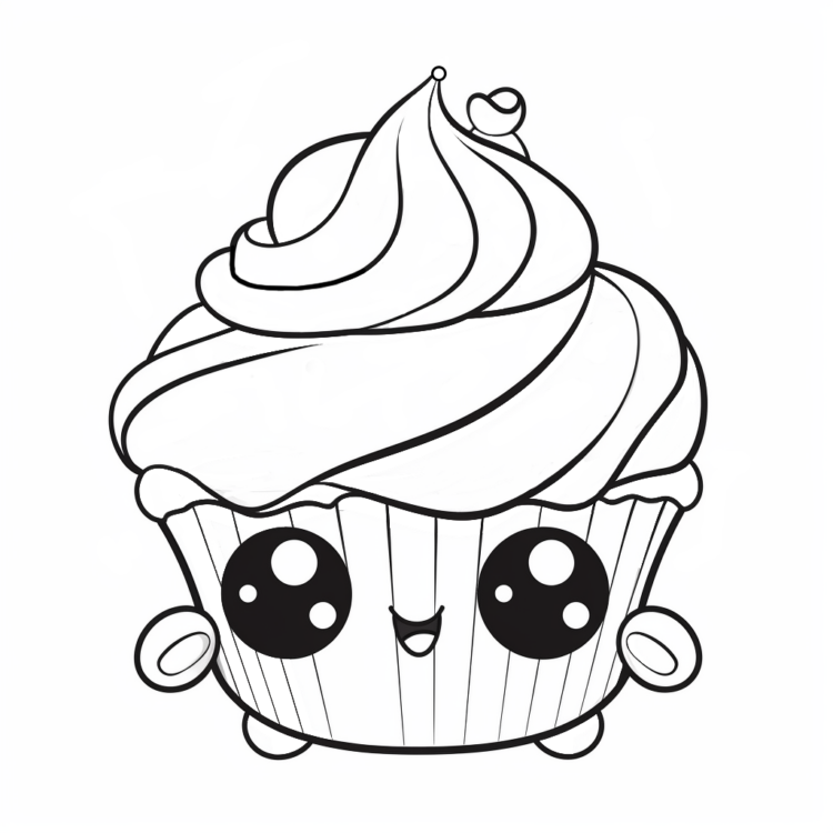 Cupcake ausmalbilr kostenlos herunterlan