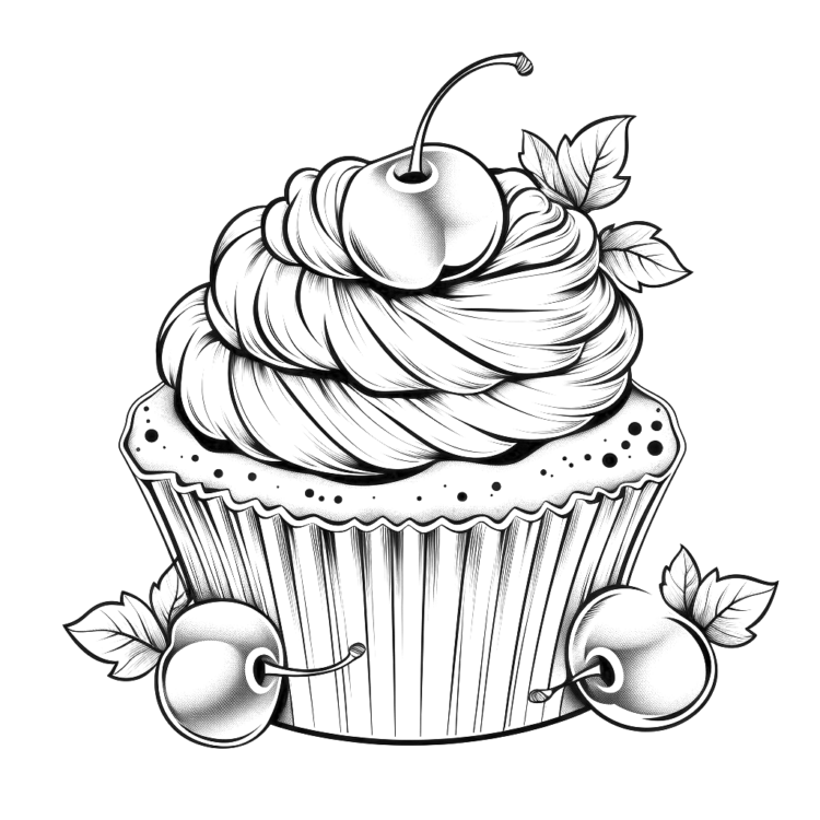 Cupcake ausmalbilr kostenlos herunterlan