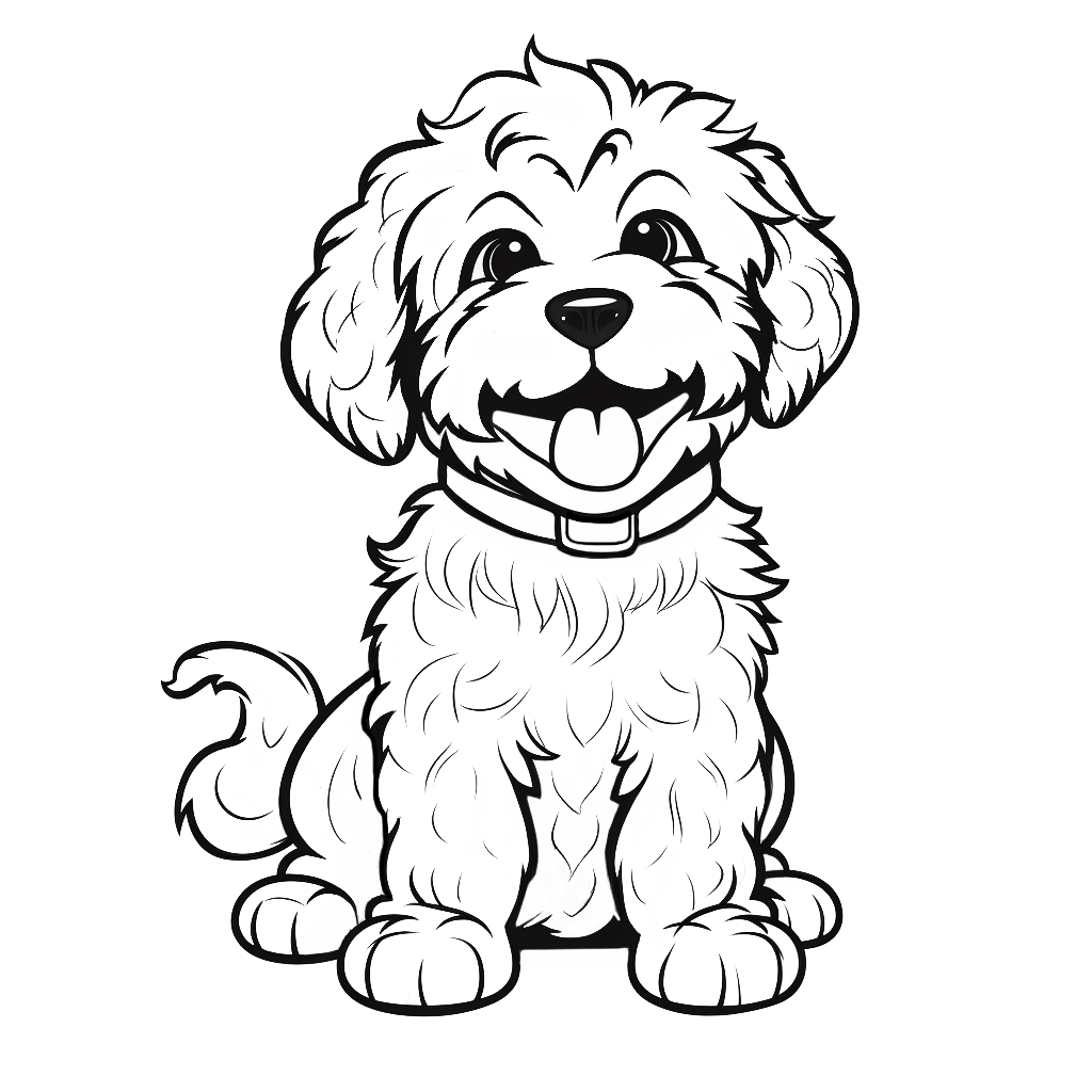 Niedlicher lagotto welpe ausmalbild