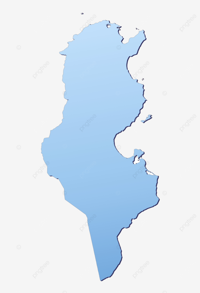 Tunisia map shape color gradient high png transparent image and clipart for free download