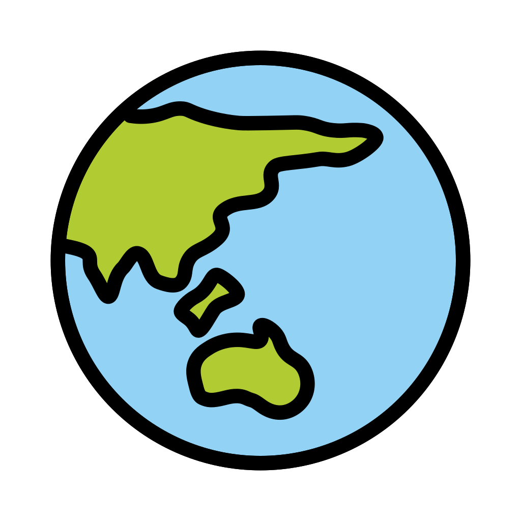 Ð globe showing asia