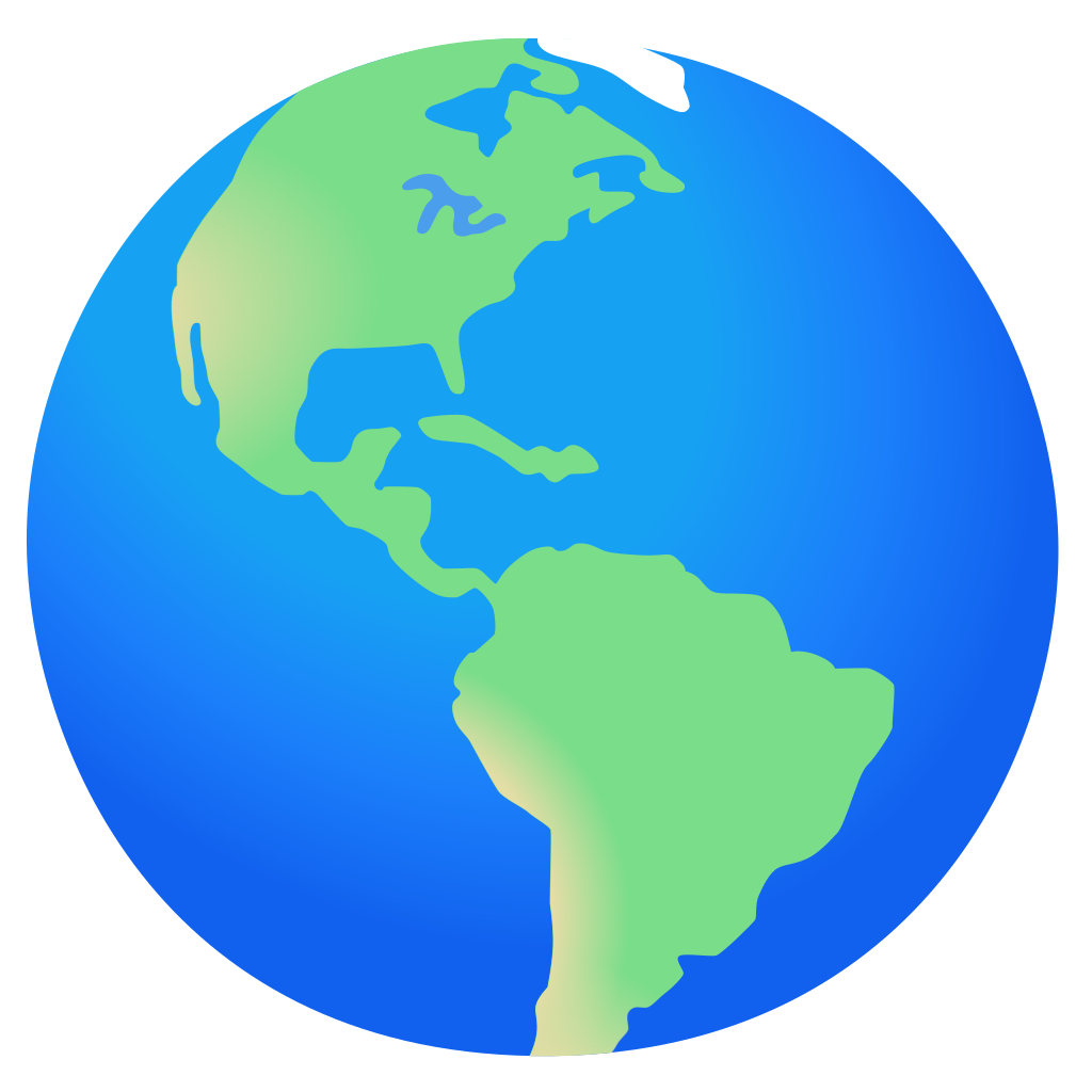 Ð globe showing americas emoji