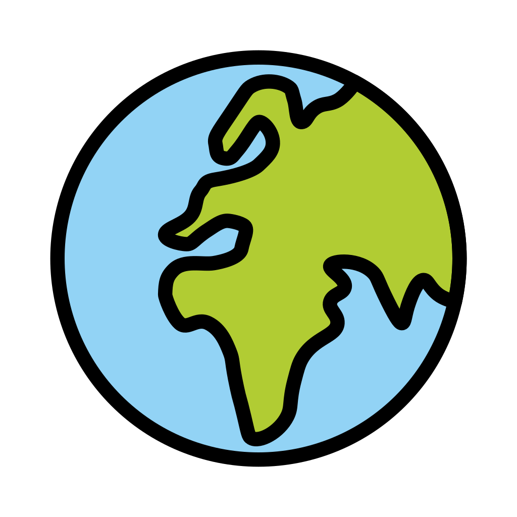 Ð globo terrãqueo mostrando europa y ãfrica emoji