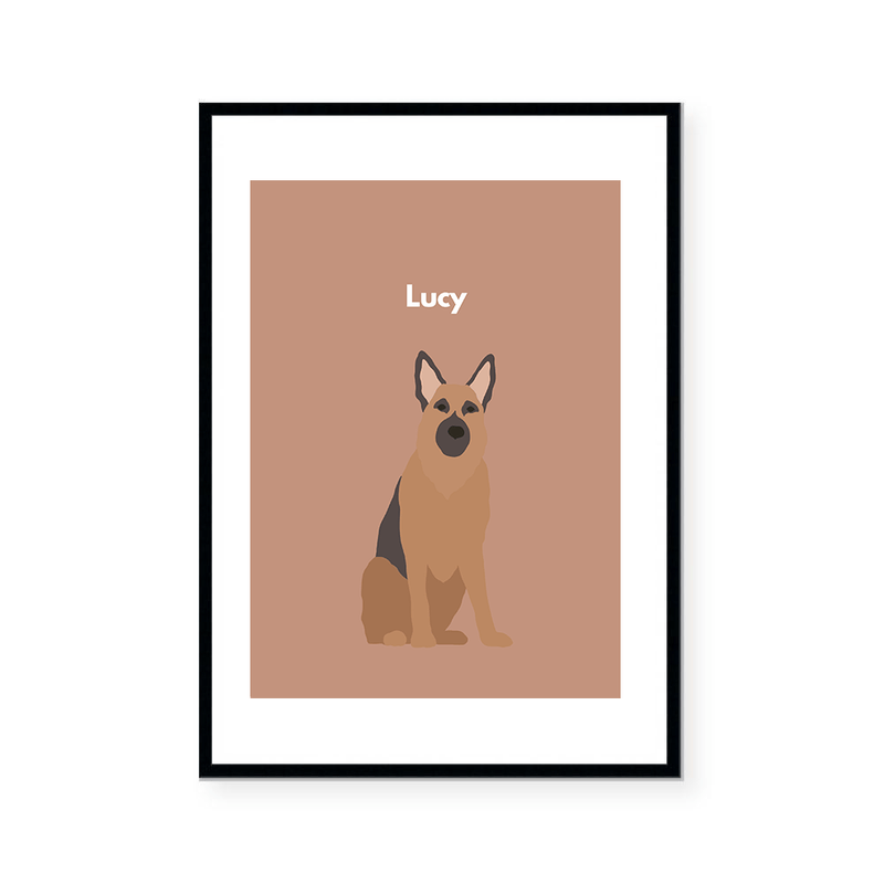 German shepherd art print â life in ink