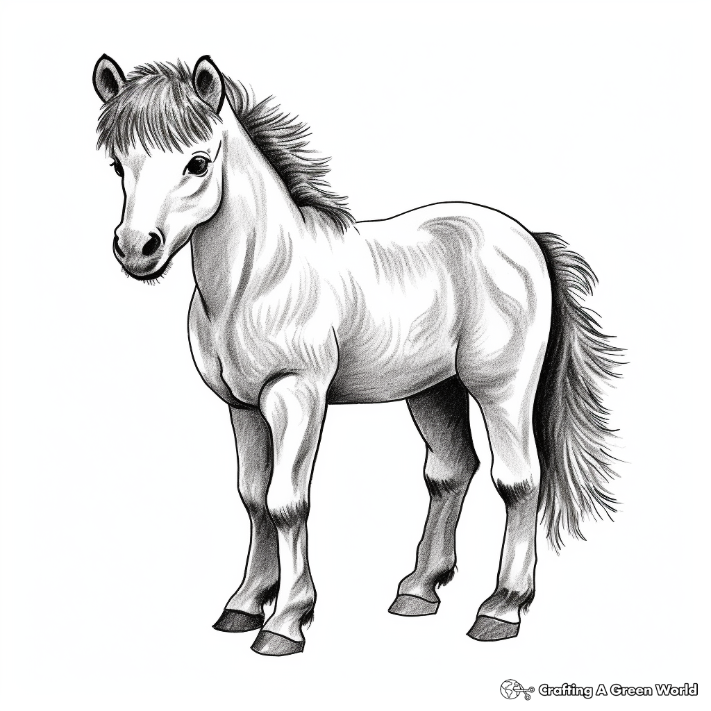 Miniature horse coloring pages