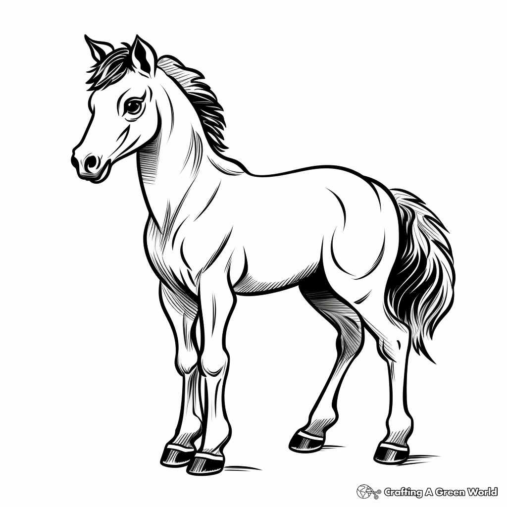 Miniature horse coloring pages