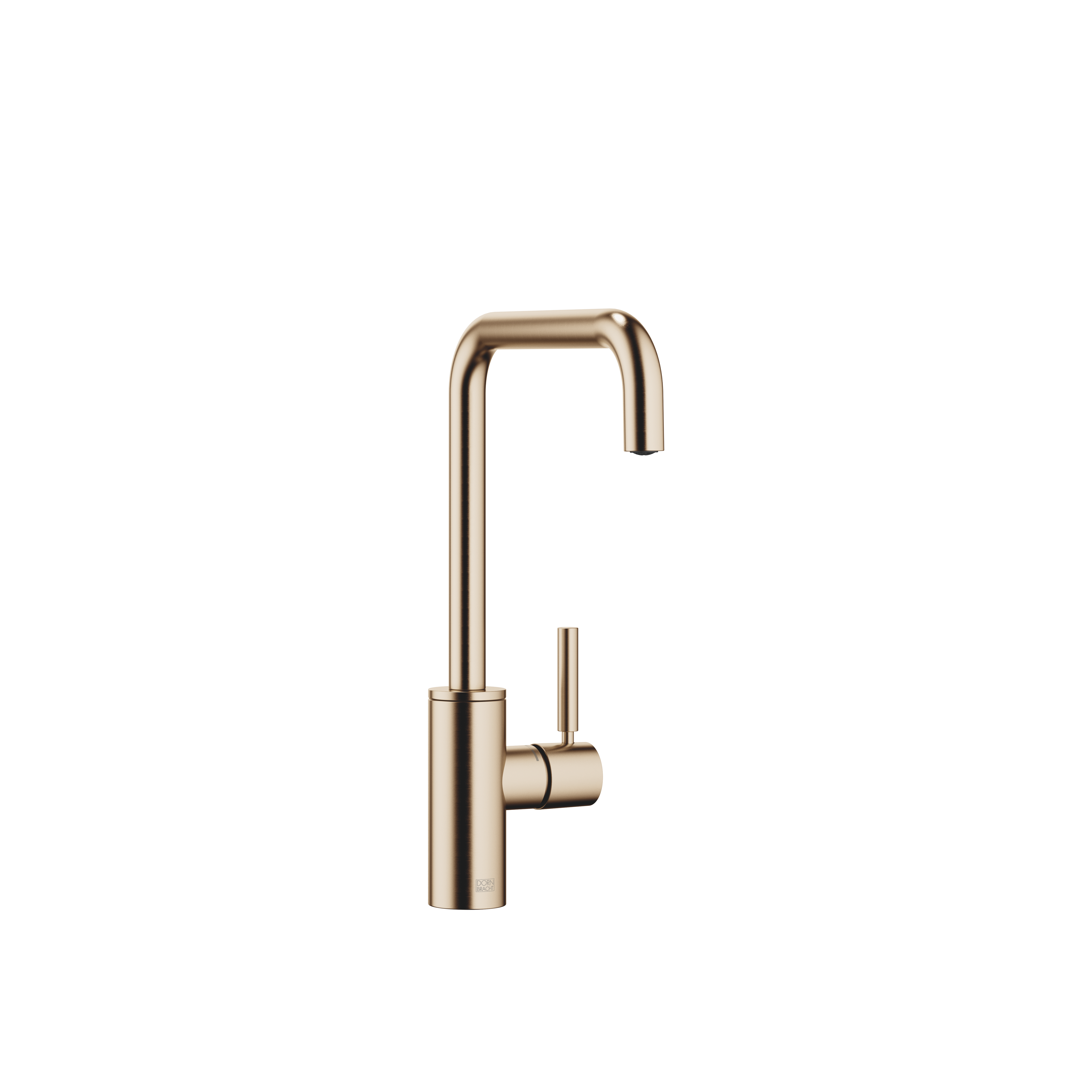 Meta square brushed platinum kitchen faucets single