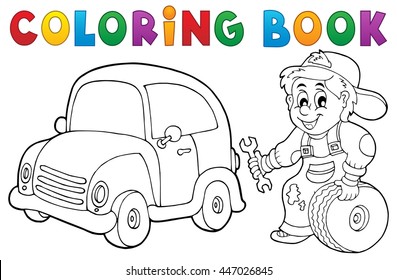 Mechanic coloring book images stock photos d objects vectors
