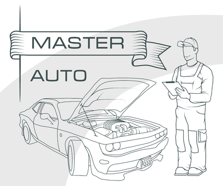 Muffler auto shop cliparts stock vector and royalty free muffler auto shop illustrations