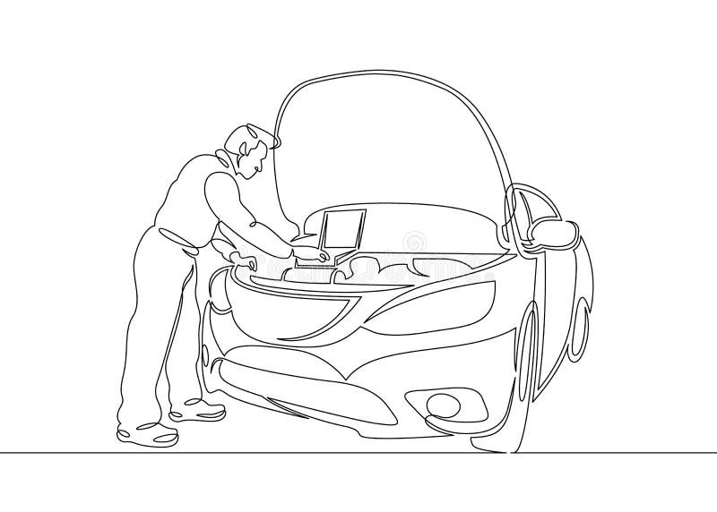 Mechanic car garage service auto repair stock vector