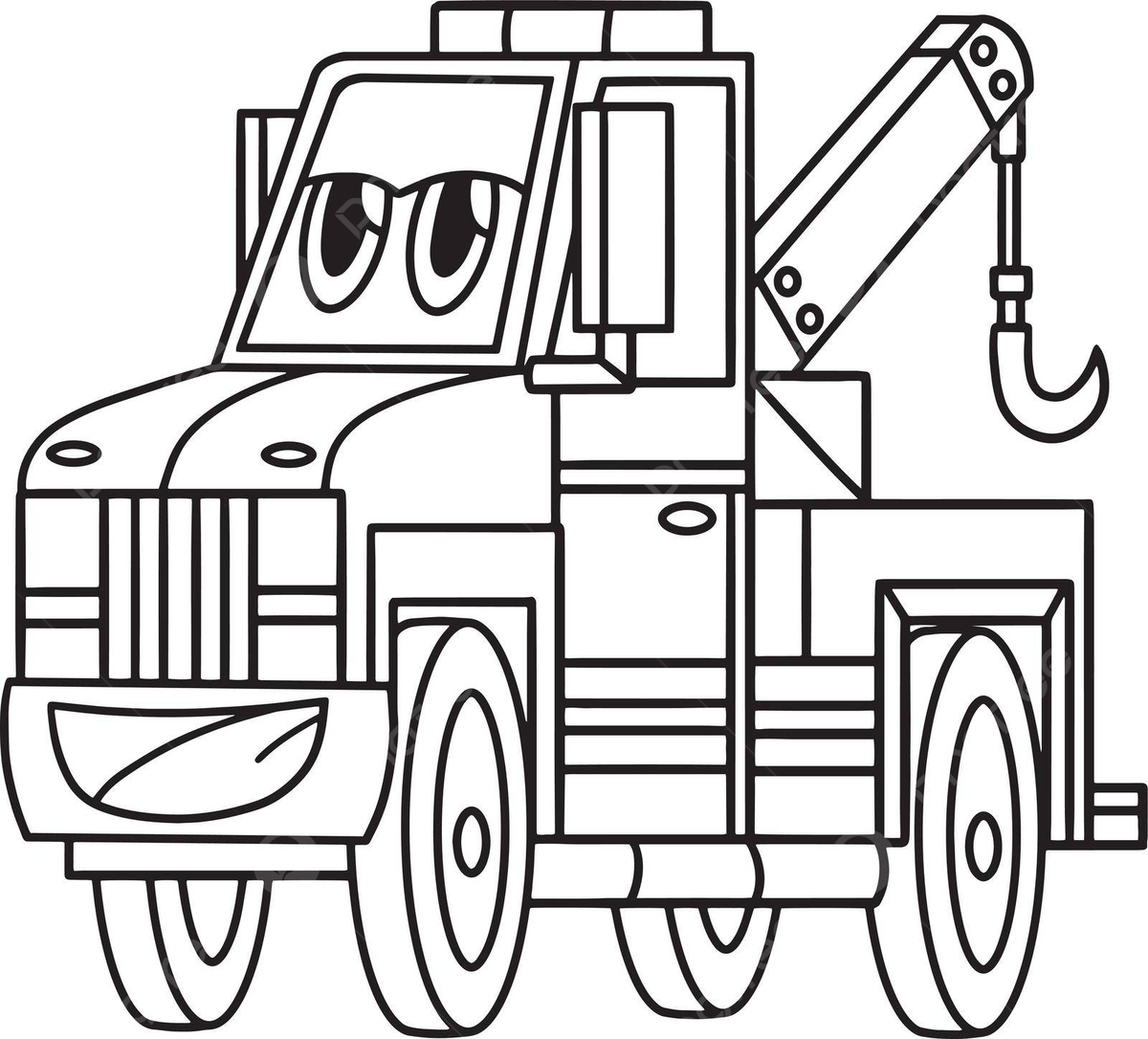 Tow truck with face vehicle coloring page service repair silhouette vector truck drawing face drawing ring drawing png and vector with transparent background for free download