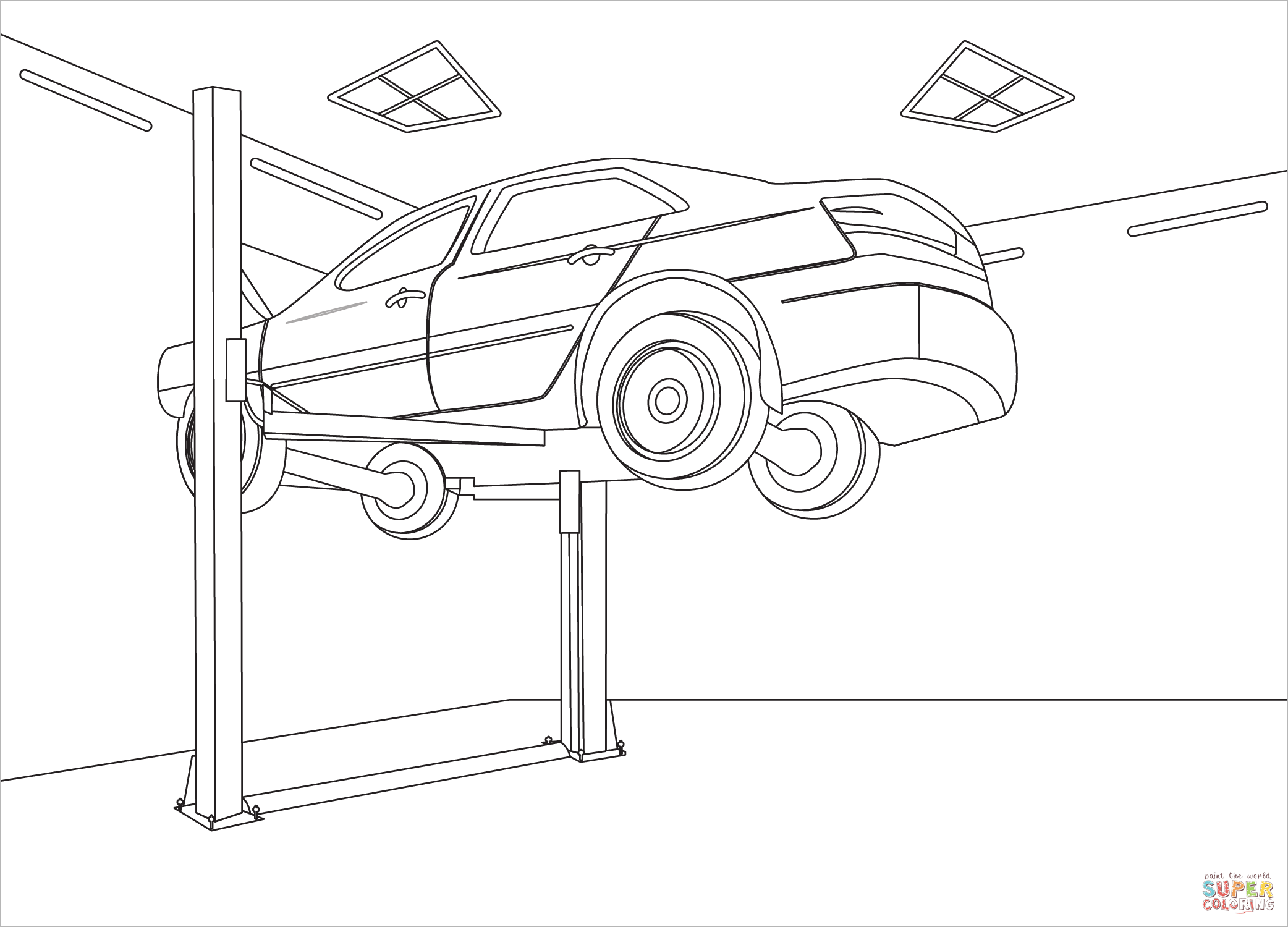 Auto repair coloring page free printable coloring pages