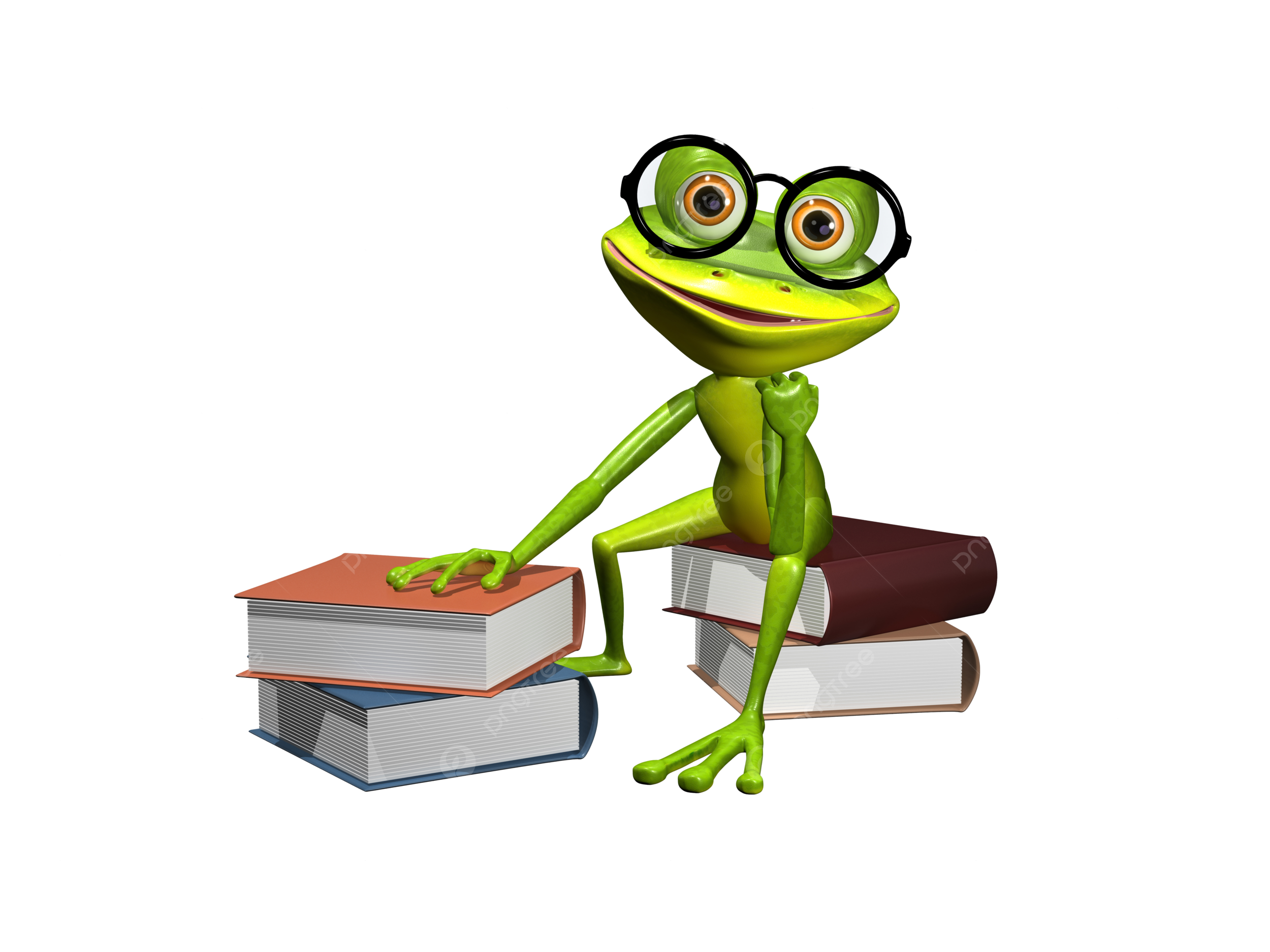 Frog and books nature glance knowledge book png transparent image and clipart for free download