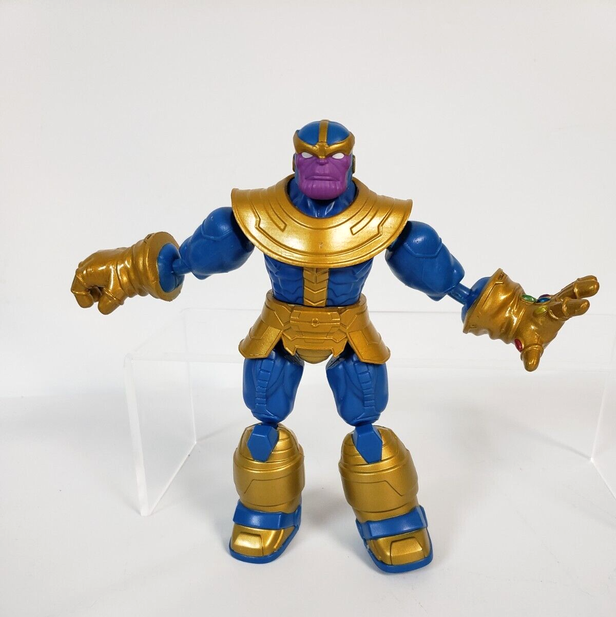 Thanos marvel hasbro bend and flex in figure blue gold