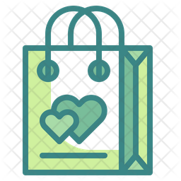 Cyber love dual tone icons