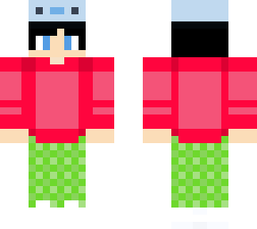 Blue axolotl with rgb colored skin edited minecraft skin