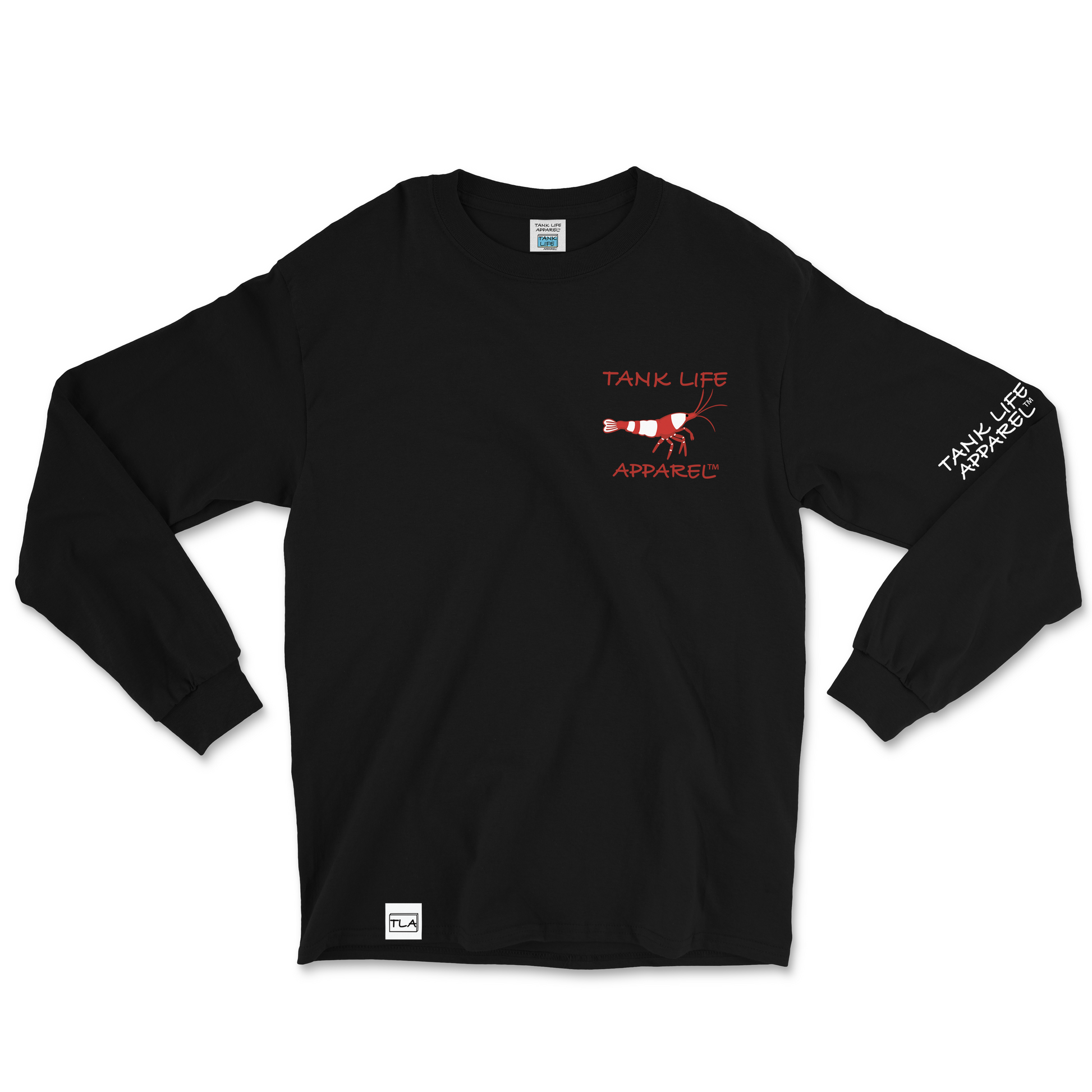 Crystal red shrimp long sleeve shirt â unisex â tank life apparel