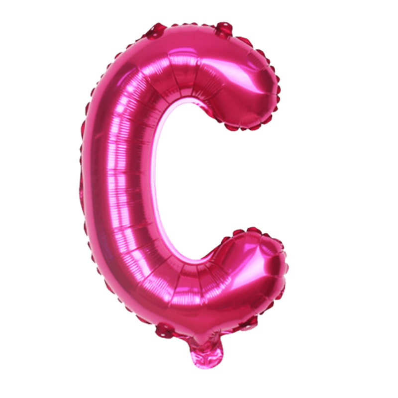 Hot pink alphabet balloons balloon party singapore