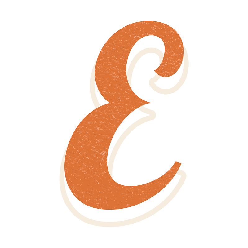 Letter e bold font lettering free png sticker