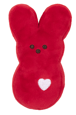 Peeps red bunny plush w heart inch new valentines or anytime gift easter