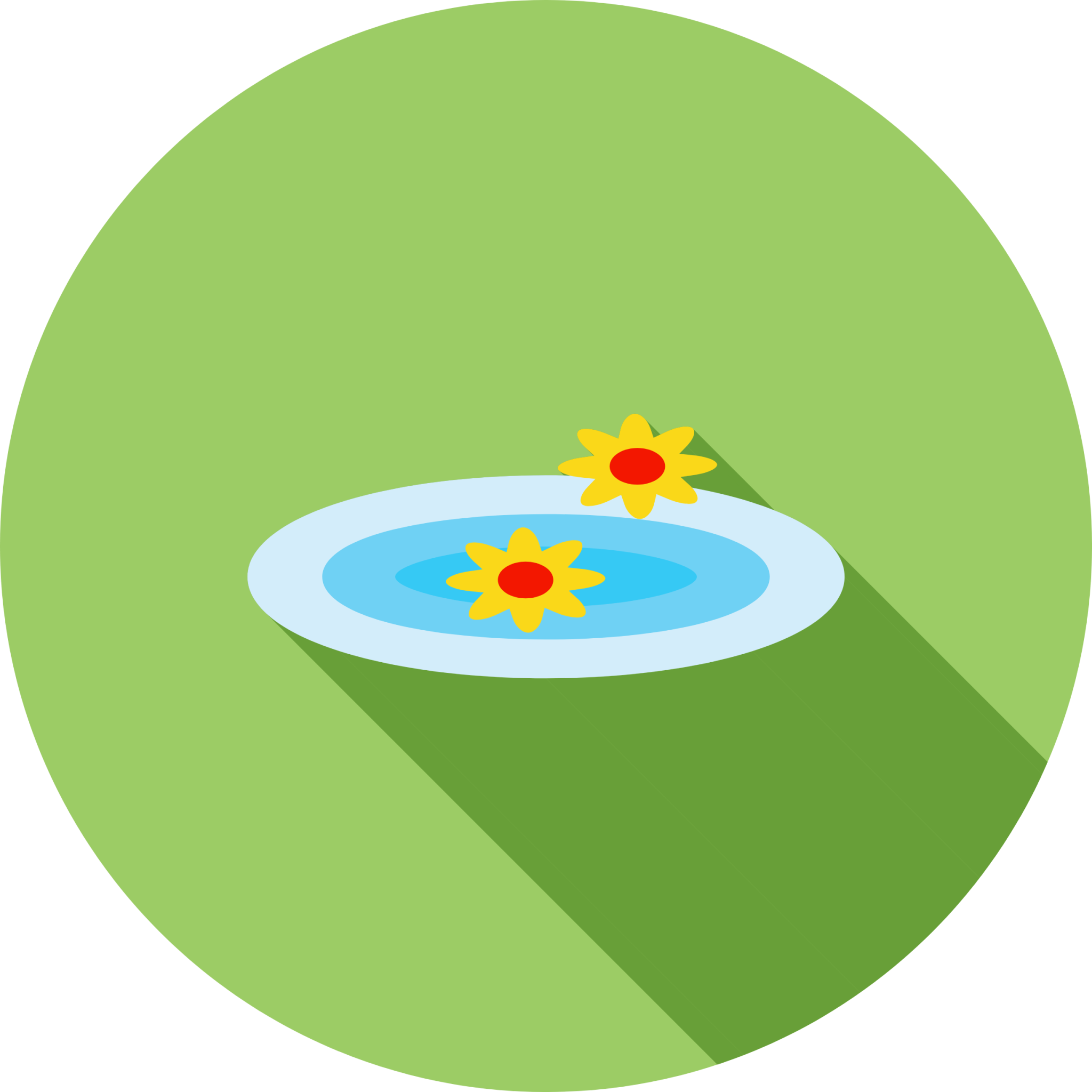 Floating flowers icon