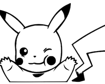 Pikachu inspired pokemon vinilo car decal envão gratis mãºltiples colores disponibles