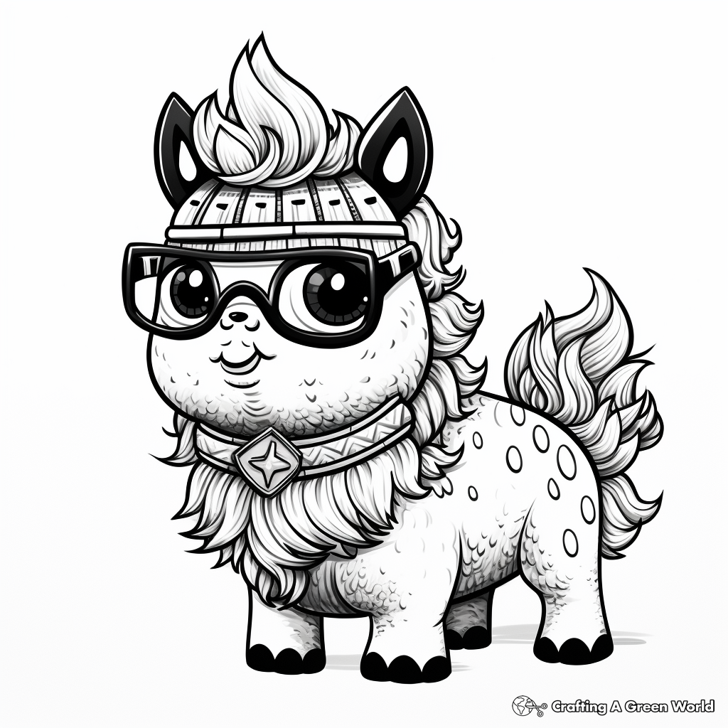 Pugicorn coloring pages